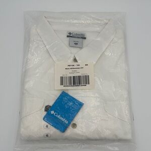 Columbia Men's Classic White Button Down Shirt